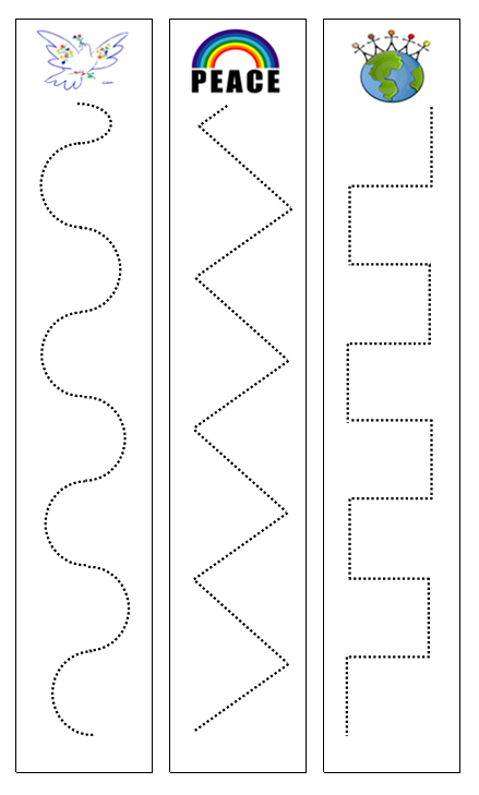 Peace Cutting Work - Montessori Print Shop preschool cutting practice