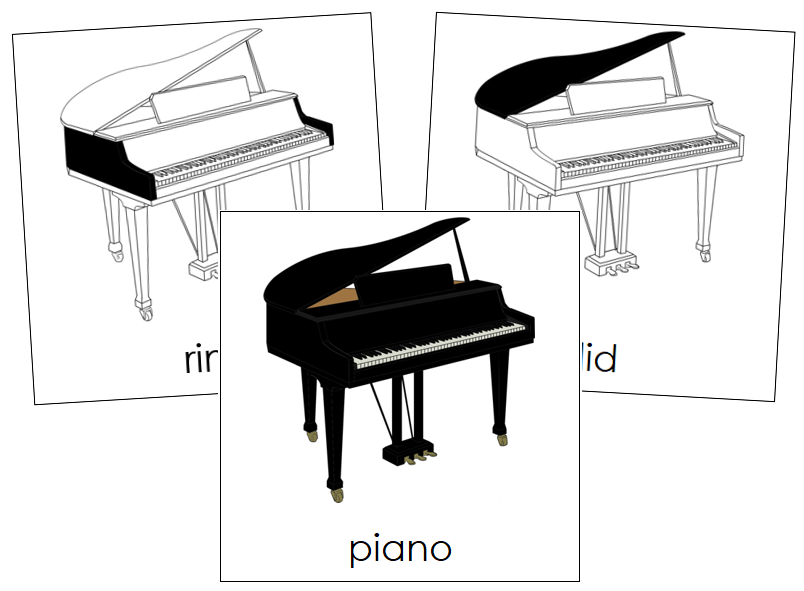 Piano Nomenclature Cards - Montessori Print Shop