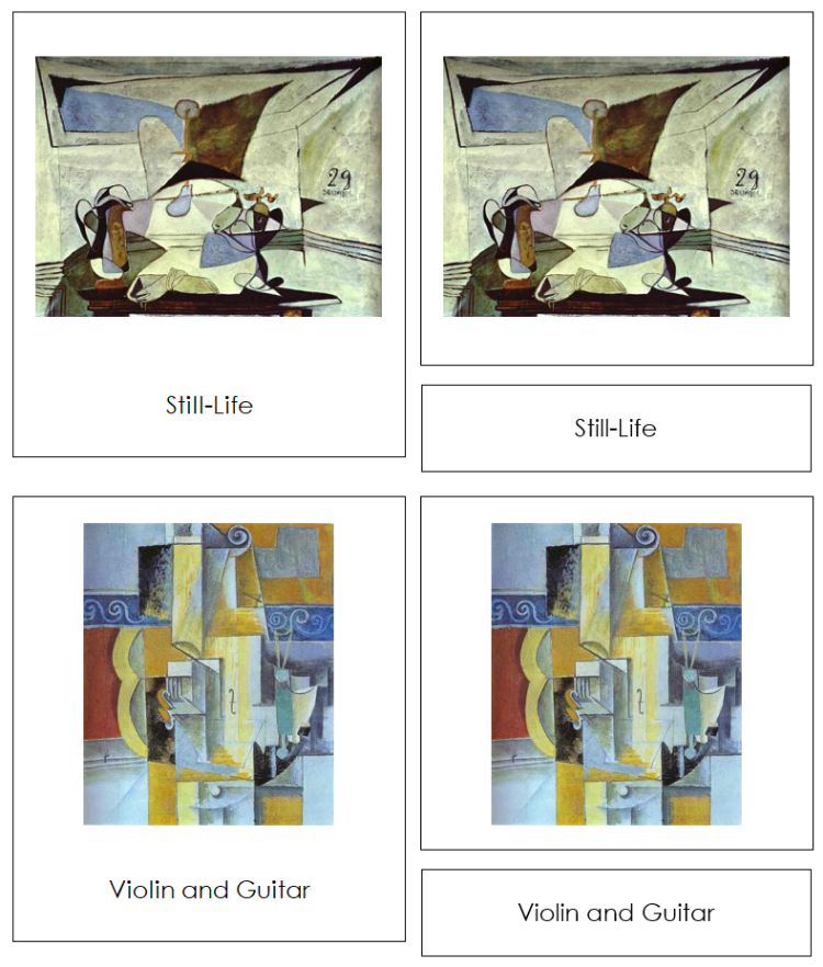 Pablo Picasso 3-Part Art Cards - Montessori Print Shop Digital Download