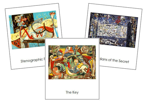 Jackson Pollock Art Cards - montessori art materials