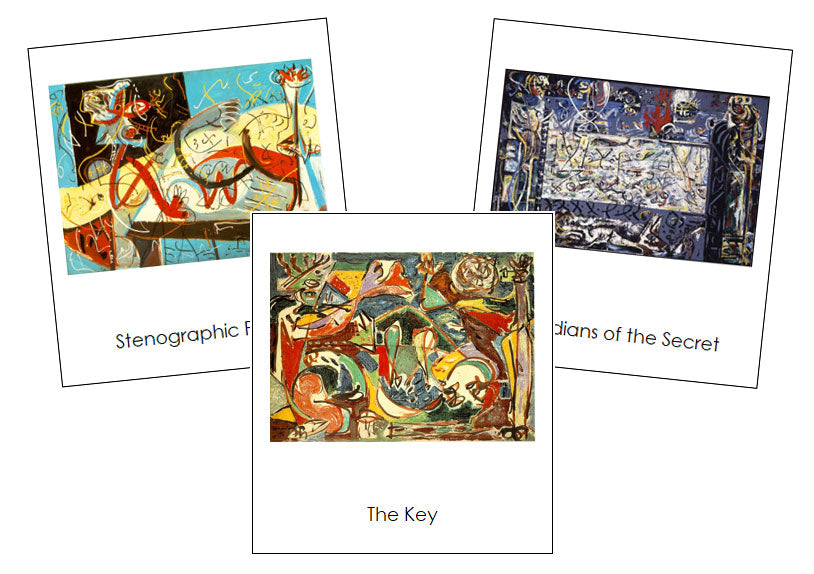 Jackson Pollock Art Cards - montessori art materials