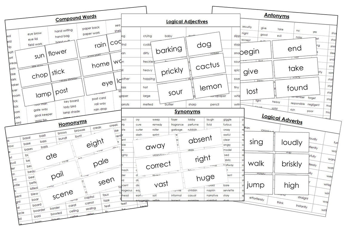 Primary Montessori Grammar Bundle (13 Lessons) - Montessori Print Shop Grammar Lessons