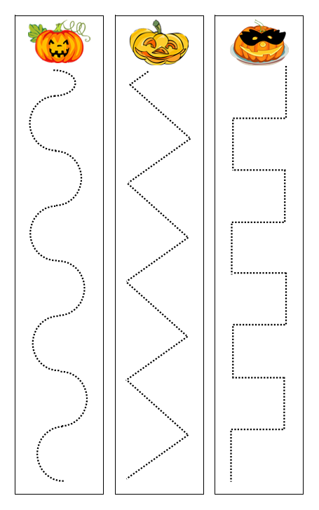 Pumpkins Cutting Work - Montessori Print Shop Digital Download preschool cutting practice
