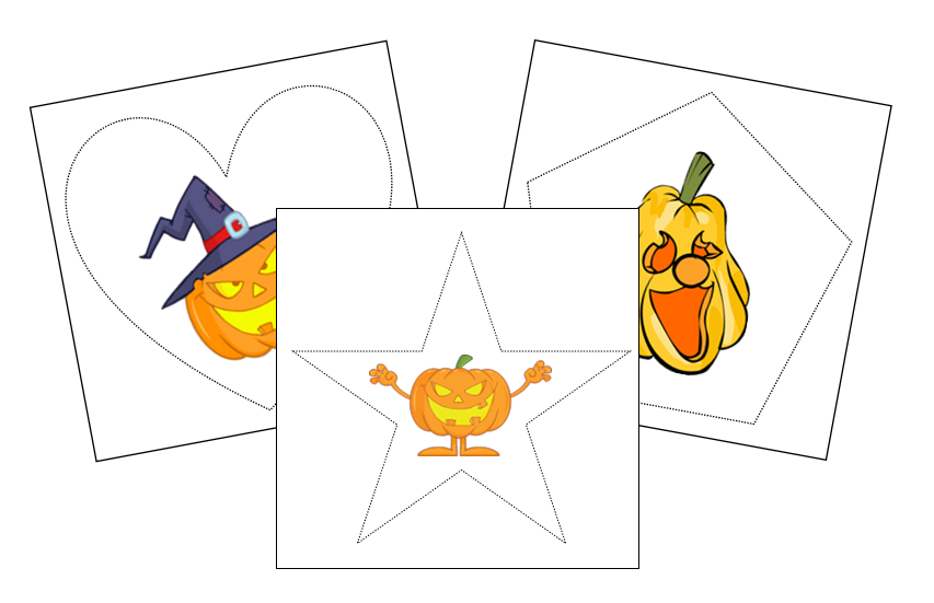 Pumpkins Cutting Work - Montessori Print Shop Digital Download preschool cutting practice