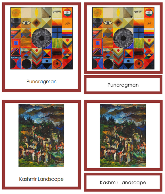 Sayed Haider Raza Art Cards (borders) - Montessori Print Shop