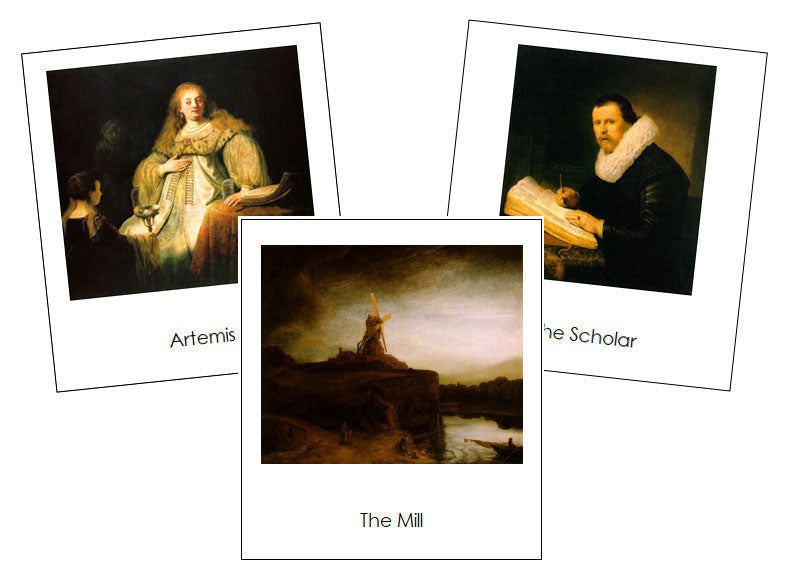 Rembrandt Art Cards - Montessori art materials