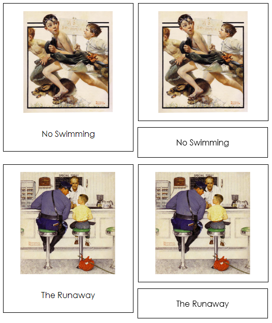 Norman Rockwell Art Cards - montessori art materials