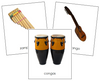 South American Musical Instruments - Montessori continent cards