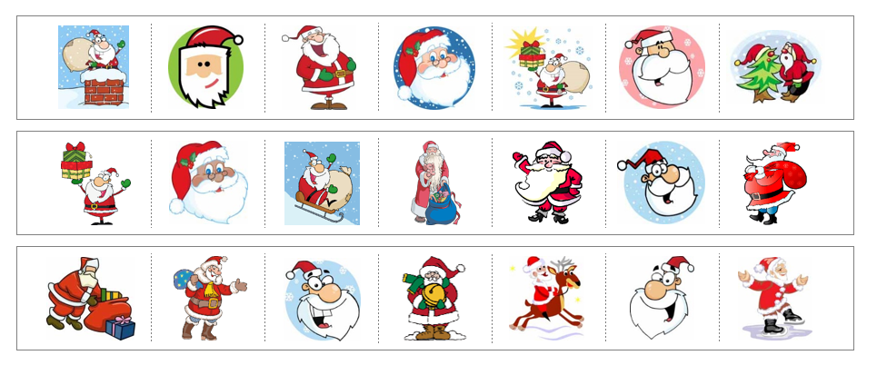 Santa Cutting Work - Montessori Print Shop preschool cutting practice