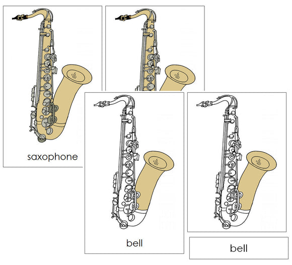 Saxophone Nomenclature Cards - Montessori Print Shop