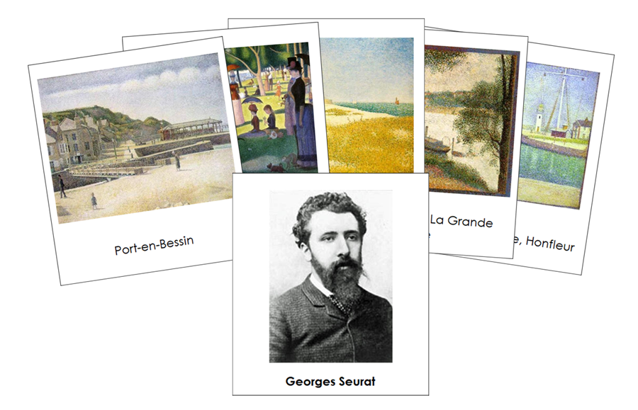 Georges Seurat 3-Part Art Cards - Montessori Print Shop Digital Download