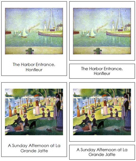 Georges Seurat Art Cards - Montessori Print Shop