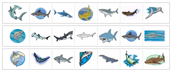 Sharks Cutting Work - Preschool Activity by Montessori Print Shop