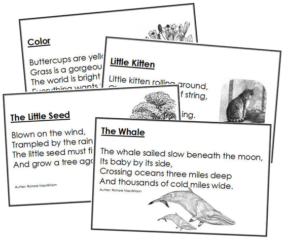 Short poetry for children - Montessori Print Shop