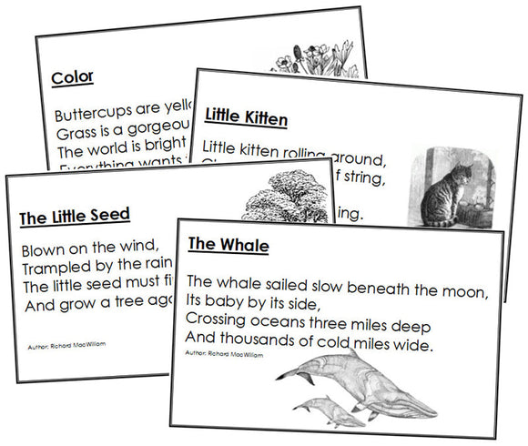 Short poetry for children - Montessori Print Shop