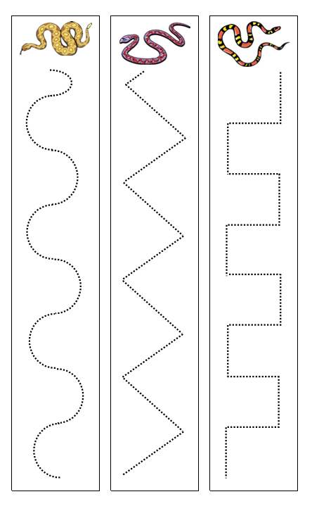 Snakes Cutting Work - Montessori Print Shop Digital Download preschool cutting practice