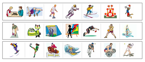 Sports & Leisure Cutting Work - Preschool Activity - Montessori Print Shop Digital Download