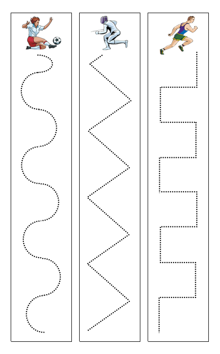Sports & Leisure Cutting Work - Montessori Print Shop preschool cutting practice