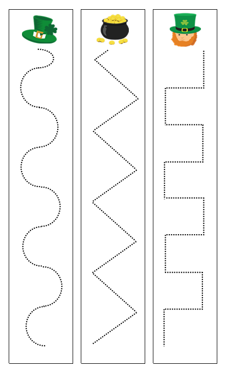 St. Patrick's Day Cutting Work - Montessori Print Shop Digital Download preschool cutting practice