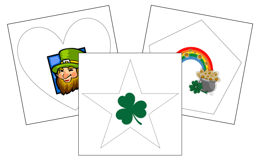 St. Patrick's Day Cutting Work - Montessori Print Shop Digital Download preschool cutting practice