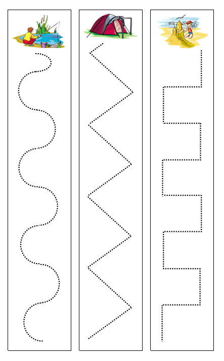 Summer Cutting Work - Montessori Print Shop preschool scissor practice