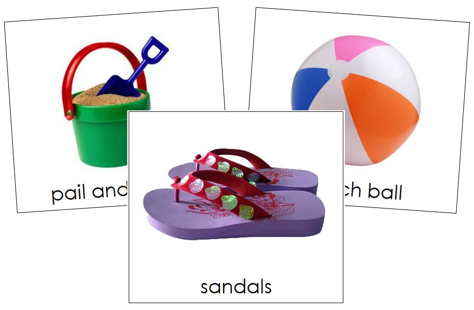 Summer Season Cards - Toddler Cards - Montessori Print Shop Digital Download