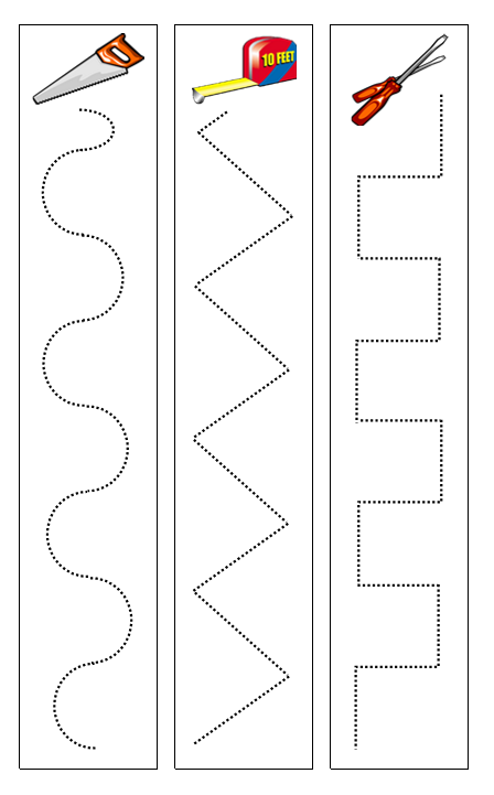 Tools Cutting Work - Montessori Print Shop Digital Download preschool cutting practice
