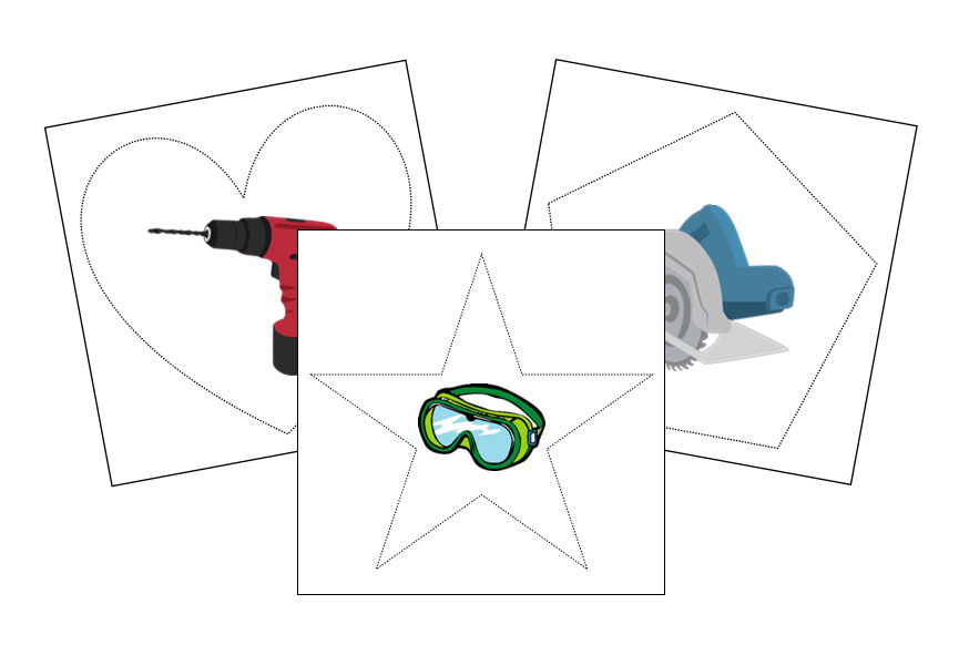 Tools Cutting Work - Montessori Print Shop Digital Download preschool cutting practice