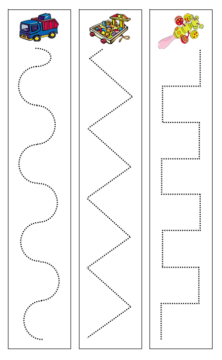 Toys Cutting Work - Montessori Print Shop preschool cutting practice