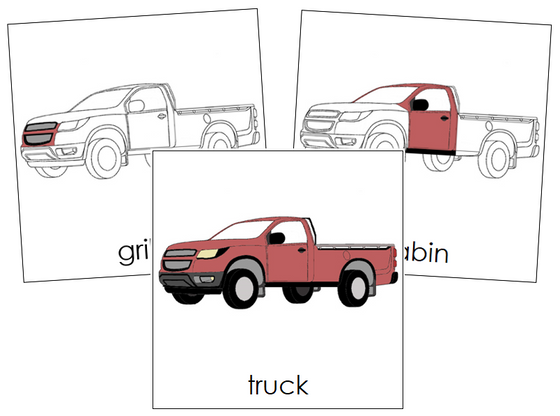 Truck Nomenclature Cards - Montessori Print Shop