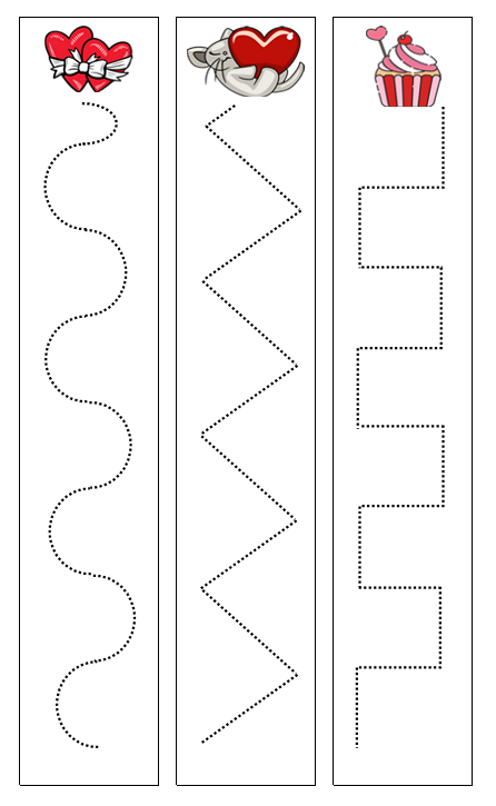 Valentine's Day Cutting Work - Montessori Print Shop preschool cutting practice