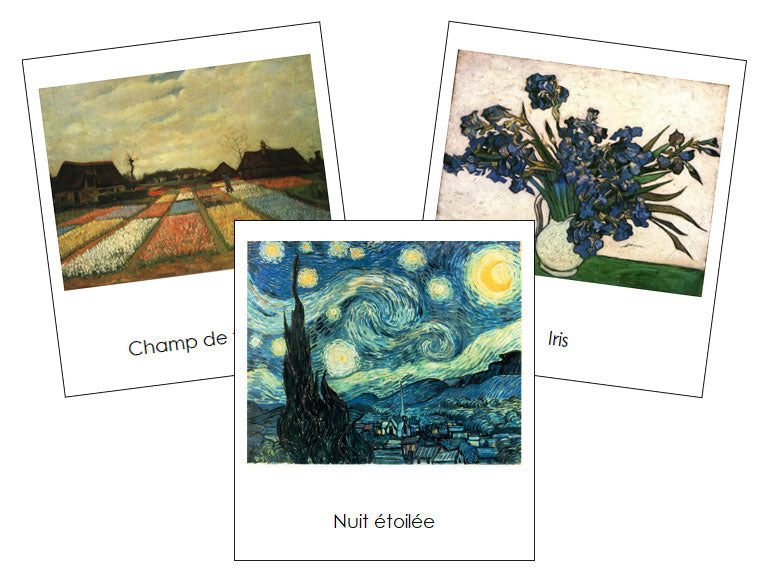 French - Vincent van Gogh Art Cards - Montessori Print Shop Digital Download