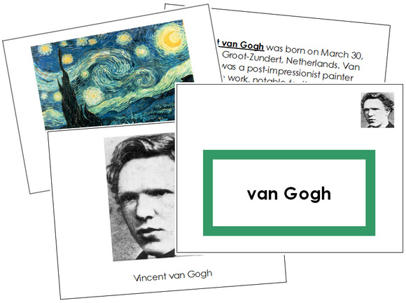 Vincent van Gogh Art Book - montessori art materials
