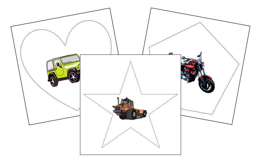 Vehicles Cutting Work - Montessori Print Shop Digital Download preschool cutting practice