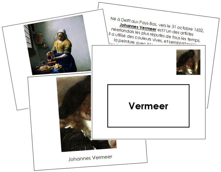 French - Johannes Vermeer Art Book - Montessori Print Shop Digital Download