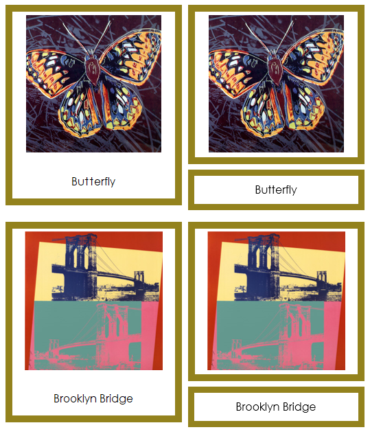 Andy Warhol Art Cards (borders) - montessori art materials