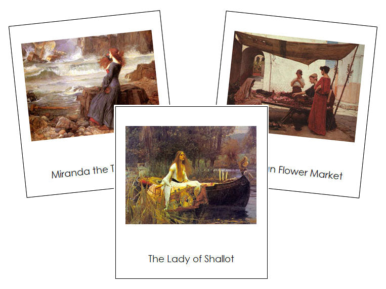 John William Waterhouse Art Cards - montessori art materials