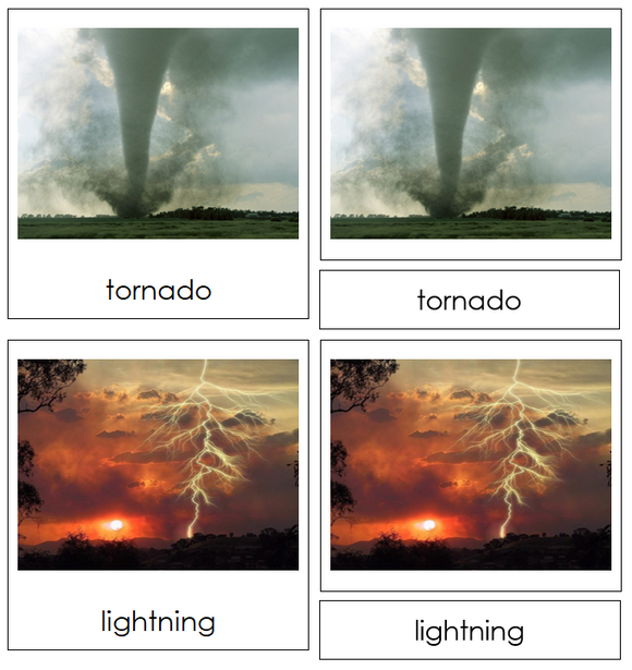 Types of Weather Phenomena Cards - Montessori Print Shop Digital Download
