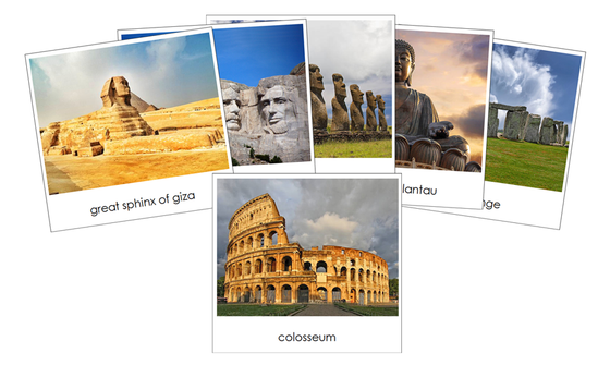 World Landmarks Safari Toob Cards - Montessori Print Shop Digital Download