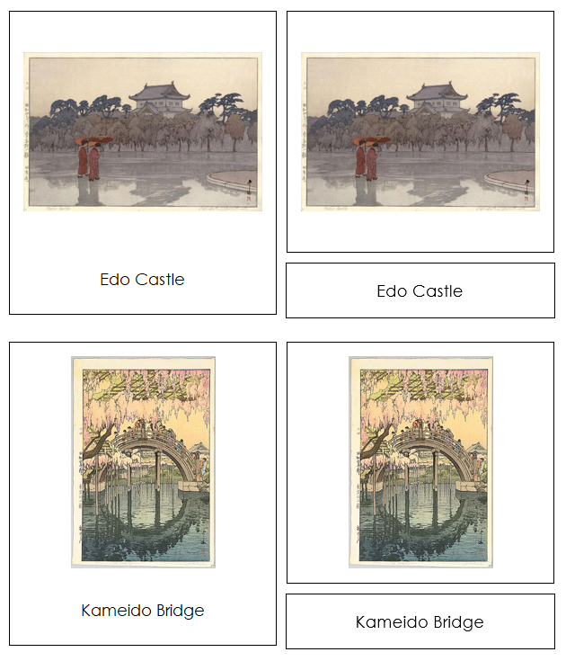 Hiroshi Yoshida 3-Part Art Cards - Montessori Print Shop Digital Download