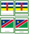 African Flags - Montessori Geography Cards