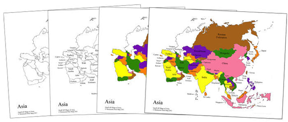 Asia Control Maps & Masters - Montessori Print Shop