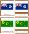 Flags of Australia 3-Part Cards - Montessori Print Shop continent study