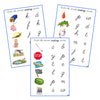 Blue Ending Sound Choice Cards - CURSIVE - Montessori Print Shop phonics lesson
