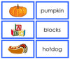Blue Word & Picture Cards - Montessori language cards - Montessori Print Shop