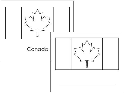 Canadian Flags: Outlines - Montessori geography materials