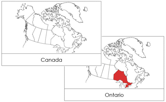 Canada Flash Cards - Montessori Print Shop geography cards