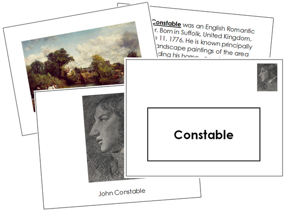 John Constable Art Book - montessori art materials