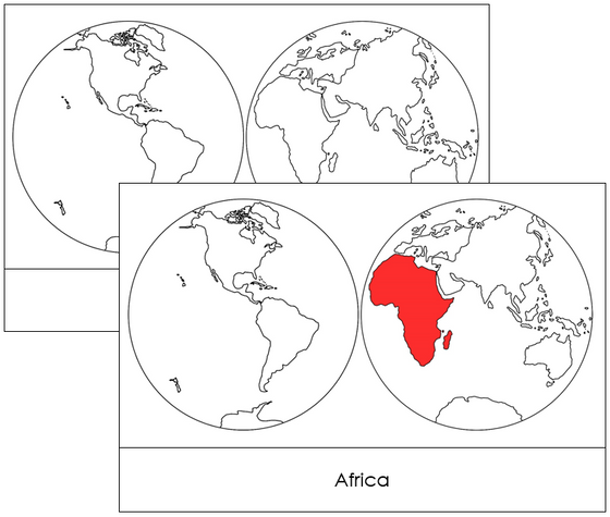 Continents by Hemisphere - Montessori Print Shop