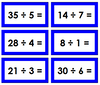 Montessori Division Equation slips - Montessori Print Shop
